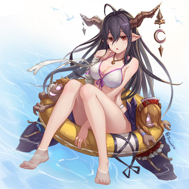 2次 ero エロ granblue_fantasy グランブルーファンタジー danua ダヌア 水着 巨乳 おっぱい 谷間 pc スマホ 画像 壁紙