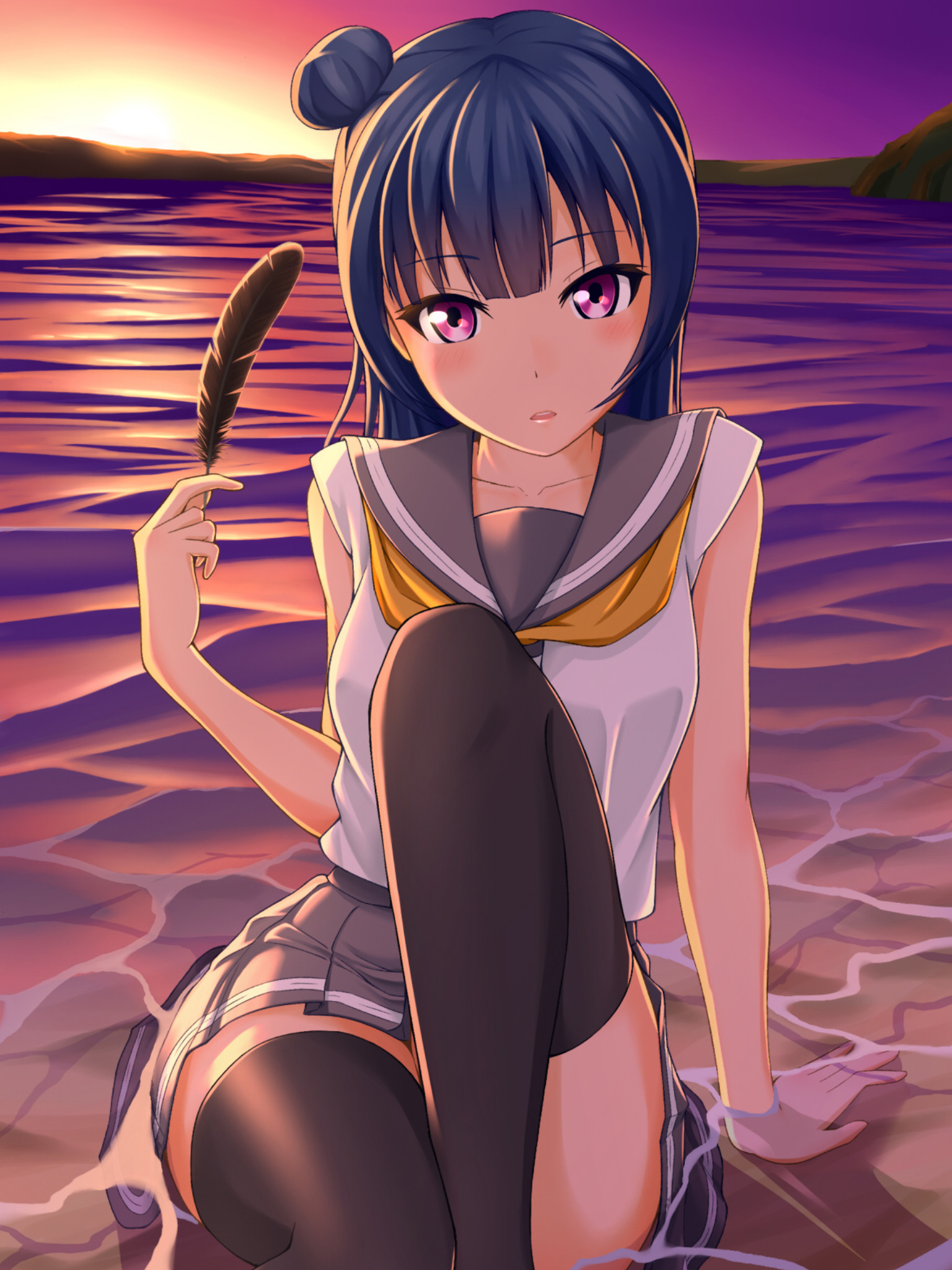 ラブライブ サンシャイン 堕天使ヨハネこと津島善子 Iphone7 6 5系とipad用壁紙 画像 壁紙 26 2次元画像壁紙収集所