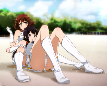 アニメ anime 2次 二次 響けユーフォニアム hibike euphonium 黄前久美子 おうまえくみこ oumae kumiko 高坂麗奈 こうさかれいな kousaka reina 制服 マーチングバンド トランペット trumpet 絶対領域 エロ 横長 画像 PC スマホ 壁紙 待ち受け