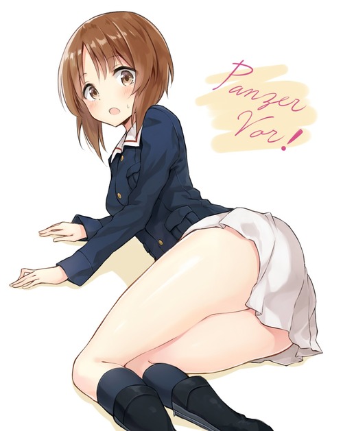 GuP ガールズ&パンツァー ガルパン むちむちなふとももがエロい西住みほ みぽりん 画像 壁紙