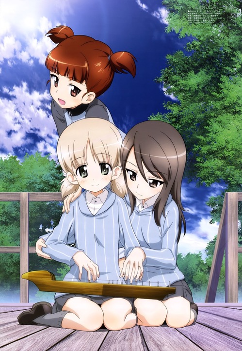 ガールズ&パンツァー(ガルパン) GuP ミッコ アキ ミカ 継続高校(けいぞくこうこう) 制服 画像 壁紙
