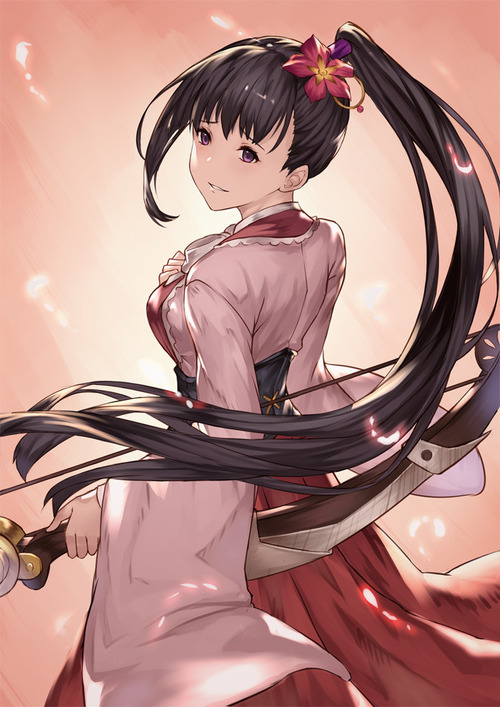 甲鉄城(こうてつじょう)のカバネリ 菖蒲(あやめ) 着物 笑顔 画像 壁紙