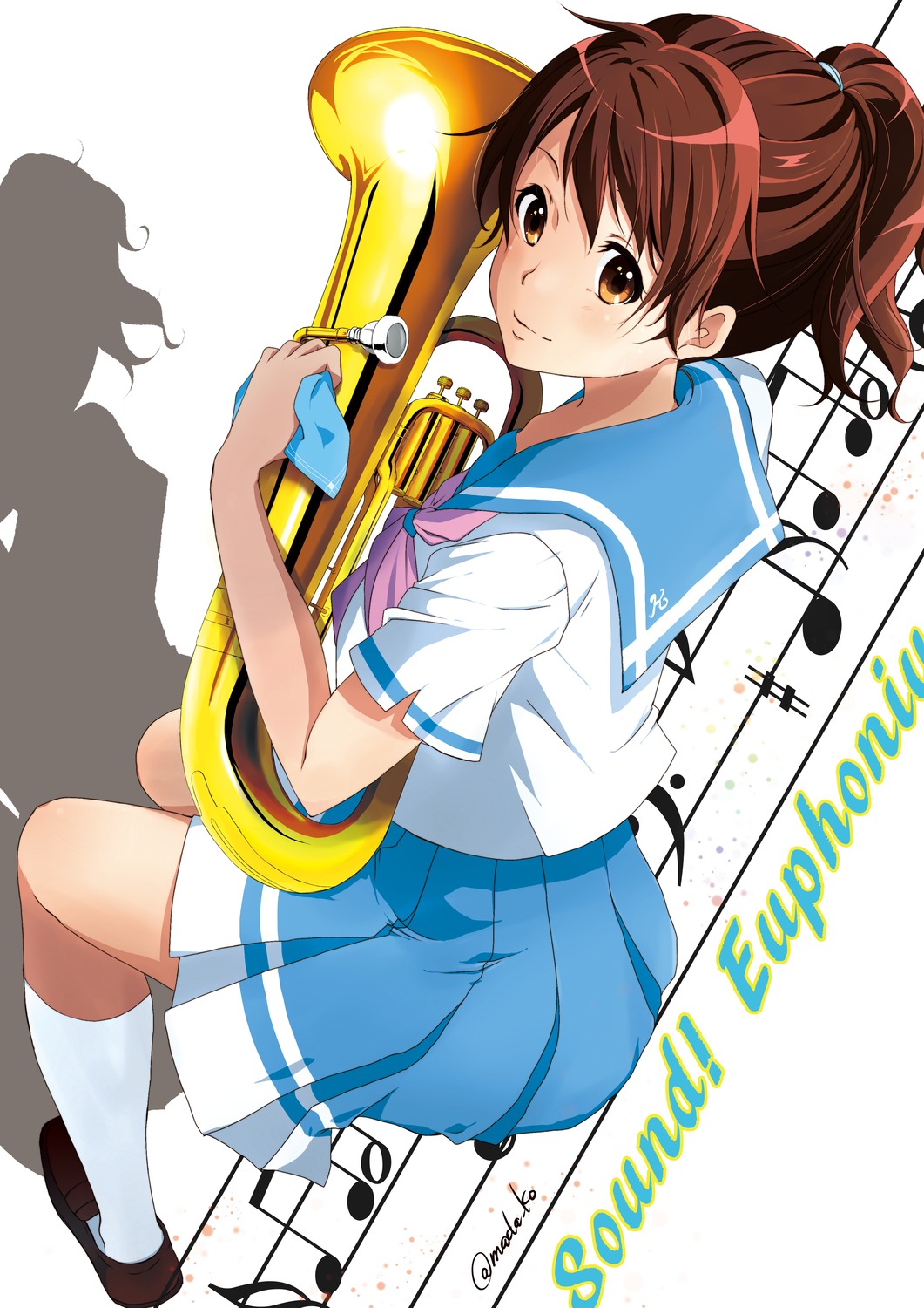 響け ユーフォニアム ユーフォを持つ黄前ちゃんのかわいい制服姿など 画像 壁紙 10 2次元画像壁紙収集所