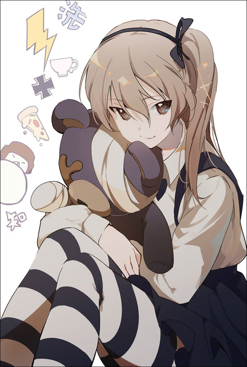 girls_und_panzer GuP ガールズ&パンツァー(ガルパン) 大人びた島田愛里寿 しまだありす 飛び級大学生 ロリっ子 ぬいぐるみ ボコ 700 1042 画像 壁紙