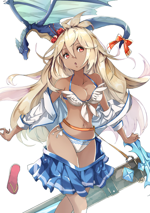 granblue_fantasy グランブルーファンタジー（グラブル） ジオーダーグランデ 水着ゾーイ 褐色肌 SSR かわいい・かっこいい イラスト 画像 壁紙