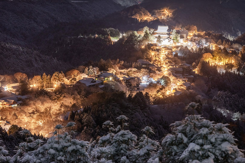 真筆】BE981 富山県出身 日本画家 道吉勝重 『 残雪 』 岩彩日本