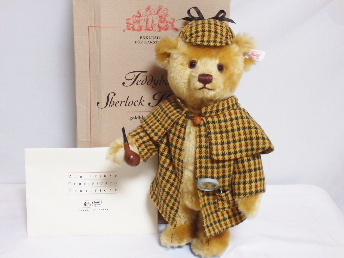 シュタイフ社・2002年限定「テディベア・シャーロックホームズ