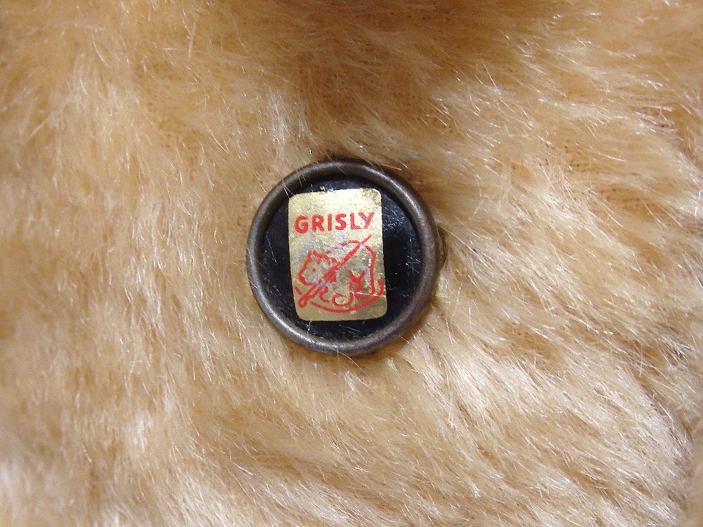 ドイツ グリスリー社Grisly / 60年代ビンテージ・テディベア / 40cm 1950年 grisly toy？（グリズリー社）手足稼働式 テディベア ぬいぐるみ