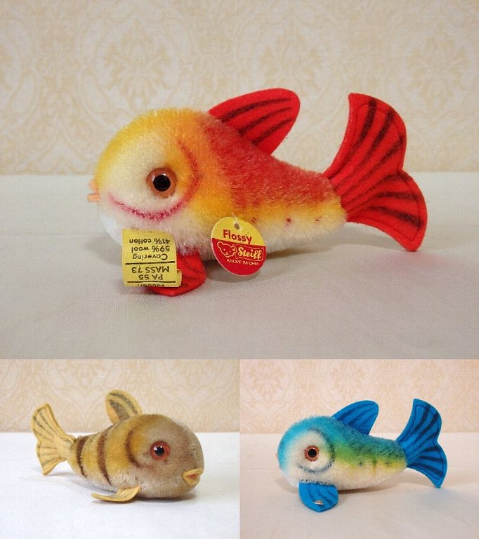 シュタイフ★Flossy Fish 2体セット★赤い魚のフロッシー★Steiff シュタイフ☆Flossy Fish 2体セット☆赤い魚のフロッシー