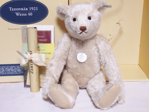 シュタイフ社・1996年限定 「テディベア・1921レプリカ・ホワイト