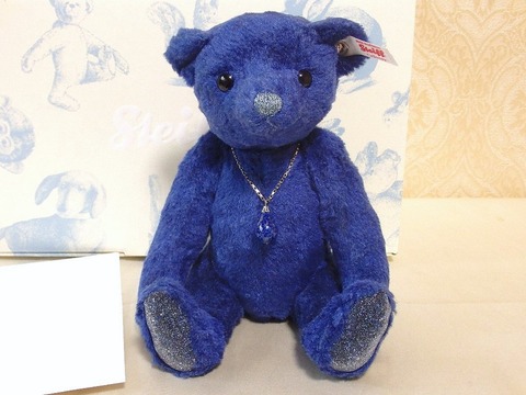 シュタイフ　2015 クリスマス　スワロフスキー シュタイフ社×スワロフスキー2015年限定「ラピスラズリ・テディベア