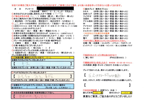 かれん|横浜いきなりビンビン伝説|ブログ|アンケート
