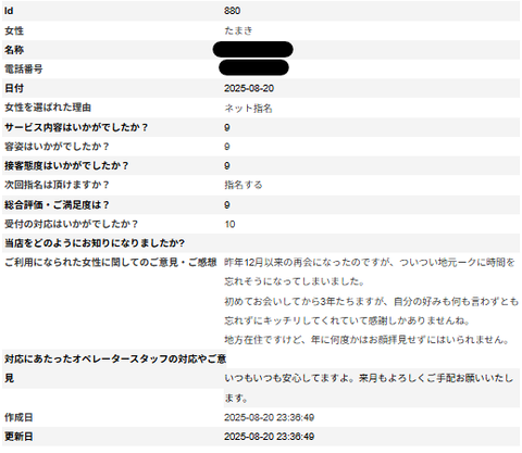 たまきさん　T様