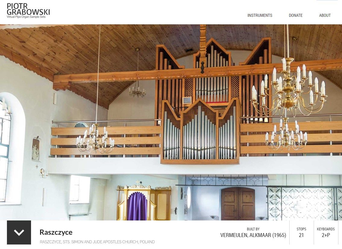 装飾的な木製オルガン 2ペダル付き Hauptwerk用サンプル