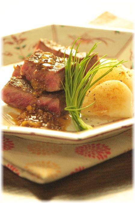 長芋と牛肉のステーキ マスタードわさびソース と お家お誕生日の献立 よめ膳 Yomeカフェ Powered By ライブドアブログ