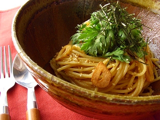 胡麻の香一杯！！のぺペロンチーノ。と １７歳バトン♪