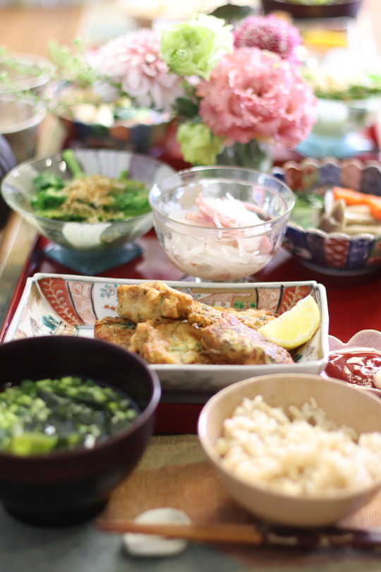  【レシピ】大葉はんぺんの　カリ！ふわ！ナゲット。と　献立。と　初めての先生。