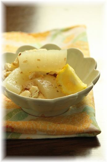 大根の柚子おかか煮。 と献立。