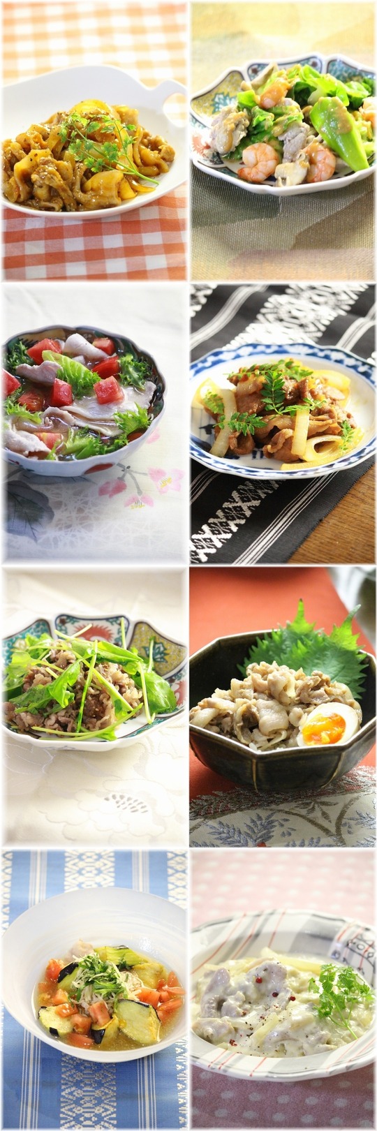 【まとめ】すぐ出来るから♪薄切り肉のおかず　8recipes。と　知らない顔。　