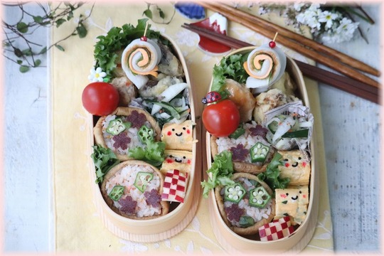  【お弁当】お稲荷さんとつくねのお弁当。動画もアップしてます。と　ごめんなさいーーー。