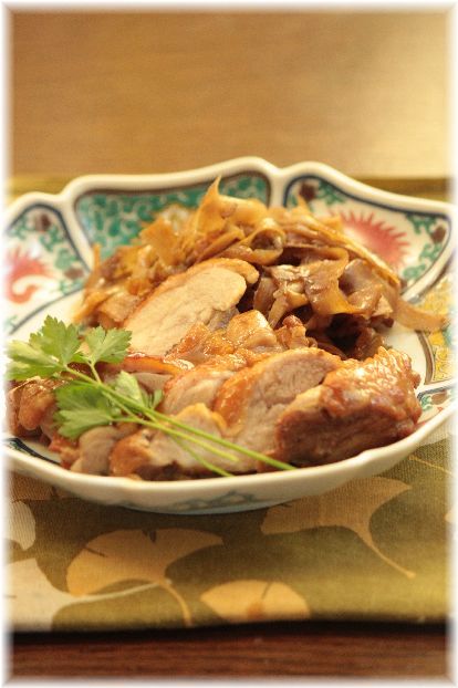 ほったらかしの やわらか鶏牛蒡。と 献立。