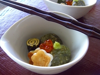 おつまみ白玉の小鉢。