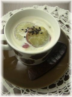 さつまいもミルク。とお誕生日会。