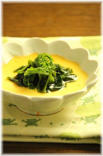ワカメと大葉の あんかけ茶わん蒸し。 と献立