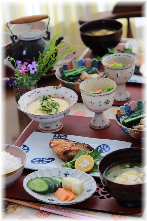 鰤の照り焼き。 の 献立。
