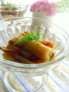 焼き葱のマリネ。