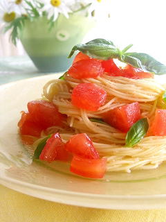 たらことトマトの冷たいパスタ♪