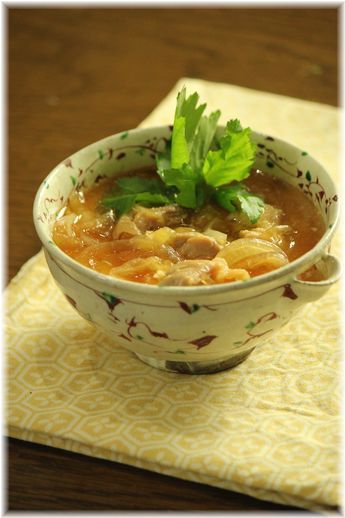 親子茶碗蒸し。と献立。