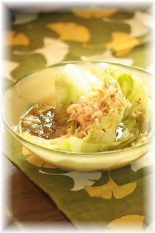 レタスのとろろおかかお浸し。 と献立。