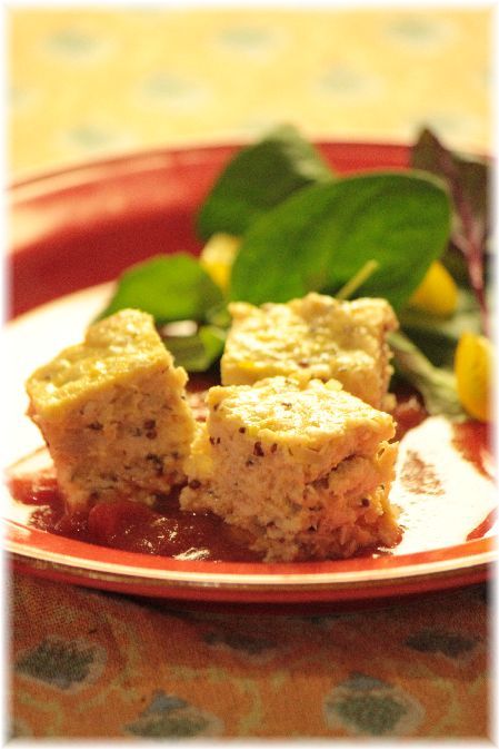 10分 チキンミートローフの はちみつマスタード。 と献立。