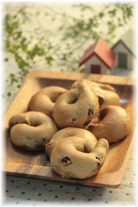 栗キャラメルの ミニベーグル。