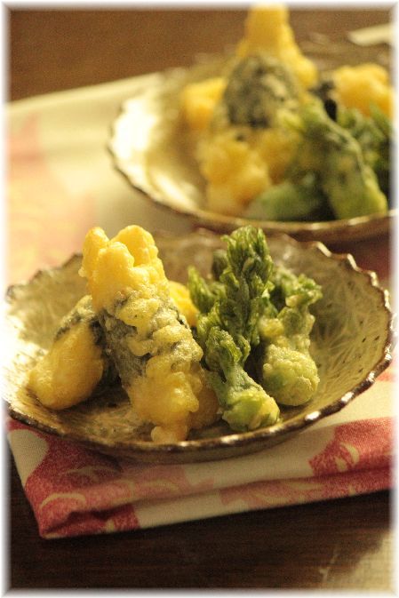 はんぺんと長芋の海苔巻天ぷら。と 献立。