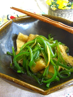 ピーマンの中華風煮浸し。