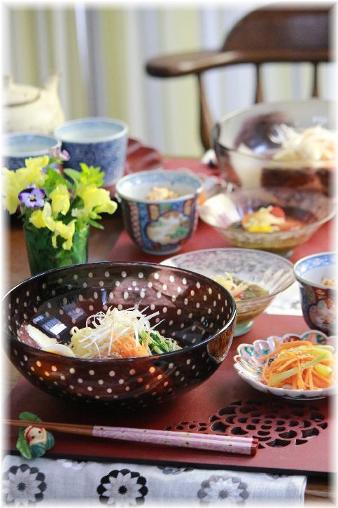 冷やし中華。 と 献立。