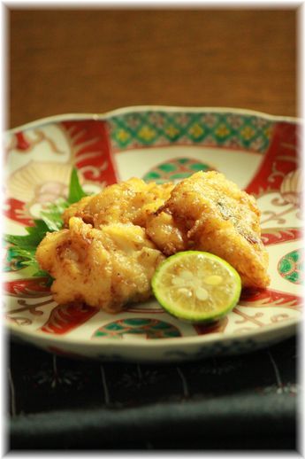 鱈のナムル竜田揚げ。 と献立。