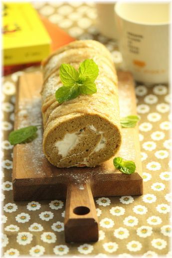 キャラメルマキアート ロールケーキ。