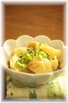 蕪のクタクタ海苔ワサビ煮。 と献立。