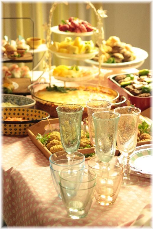 カリカリチーズナゲット。 と 合同夕飯の献立。