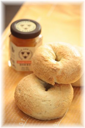 速攻ベーグル。 と朝ごはん