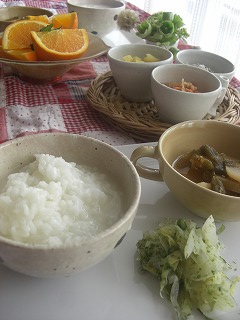 風邪ひき朝ごはん。