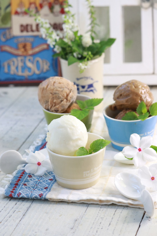 【レシピ】材料２つ！クリーミーミルクシャーベット　3種♪　と　梅干し博士