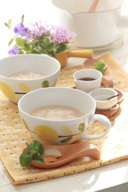 【レシピ】梨の葛湯。