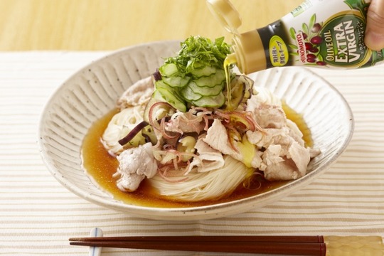 冷しゃぶと香り野菜のぶっかけそうめん（オイルあり）