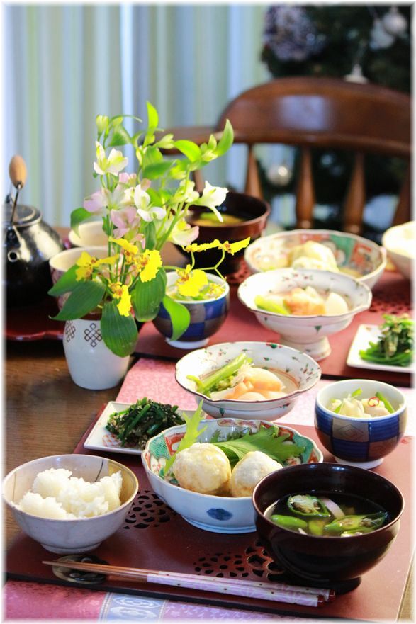 里芋とお豆腐の揚げ出し。 と 献立。