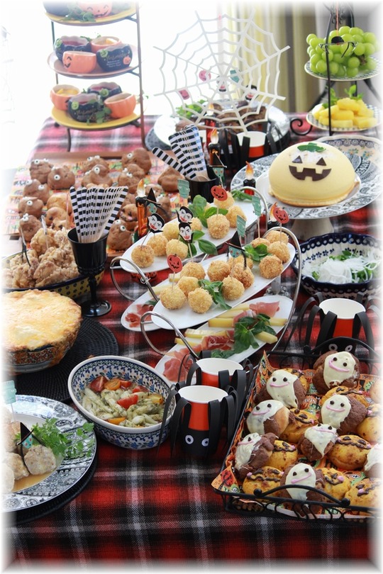 ちょこっと早いハロウィン。　と　ちょこっと遅い流しそうめんの献立。