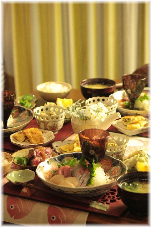 葱タコ玉子の お揚げ焼き。 と お友達献立。